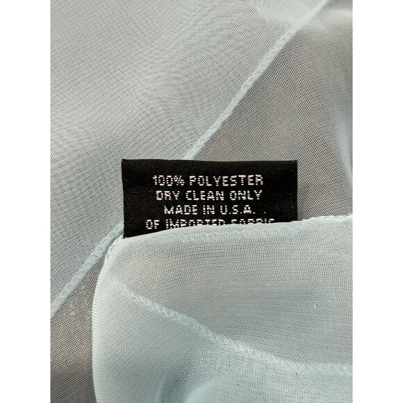 Cejon Sheer Rectangle Scarf Scarf Light Blue One Size Lightweight Wrap Shawl - Picture 4 of 9